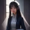 版权法律顾问林晓桐，职业装女性律师，简洁办公室背景，干练自信形象